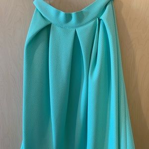 Seafoam high low skirt